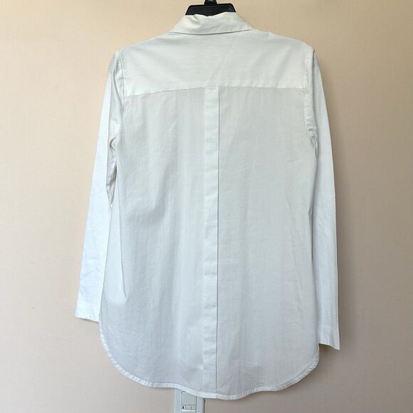 English Laundry Blouse Women’s Small Long Sleeve Pullover 1/2 Button Up White - Picture 3 of 8